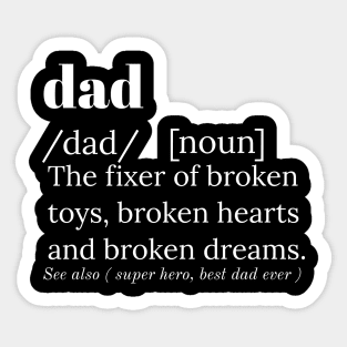 Funny Dad definition design for Father's day Sticker